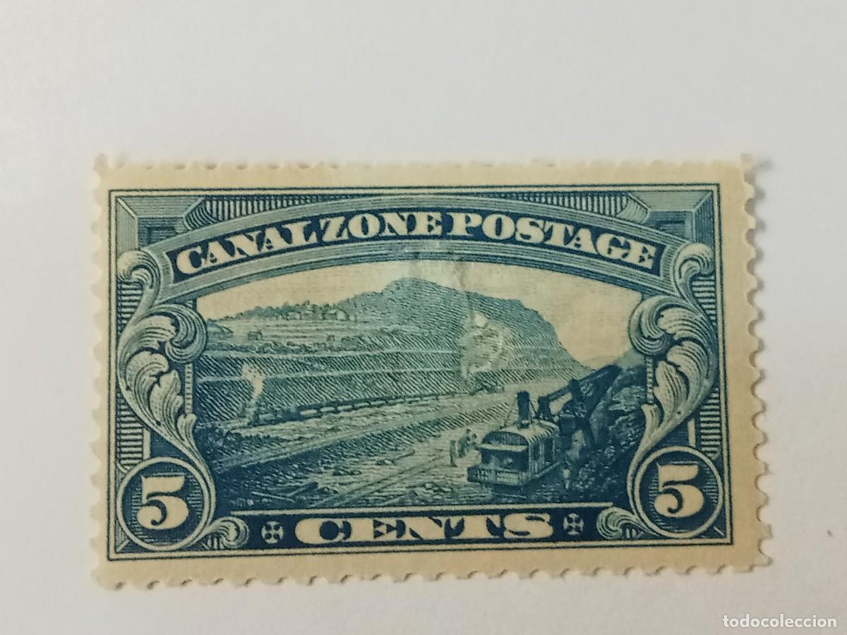 Sellos: ZONA DEL CANAL DE PANAM&Aacute;, POSESI&Oacute;N DE ESTADOS UNIDOS, A&Ntilde;O 1939, SCOTT#107, 5 CENTS. AZUL.