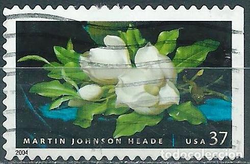 Sellos: Estados-Unidos 2004 - Mi 3851 BDr - YT 3572 - Pintura de Martin Johnson Heade : Magnolias