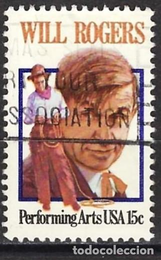 Sellos: Estados Unidos 1979 - Mi 1406 - YT 1261 - Will Rogers