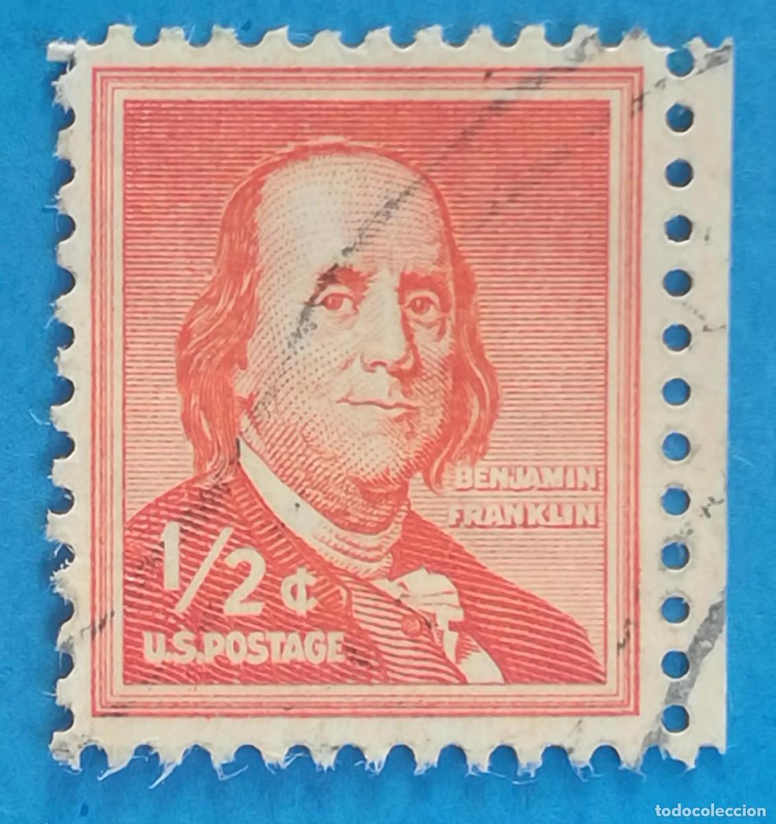 Sellos: Estados Unidos. Benjamin Franklin. Yvert 598.