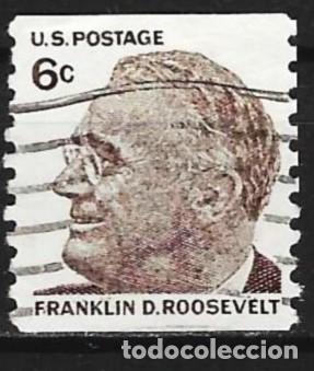 Sellos: Estados Unidos 1968 - Mi 945y - YT 840A - Presidente Franklin Roosevelt