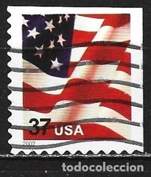Sellos: Estados Unidos 2002 - Mi 3595I BElo - YT 3332b - Bandera ( Dentado 10&frac12; x 10&frac34; )