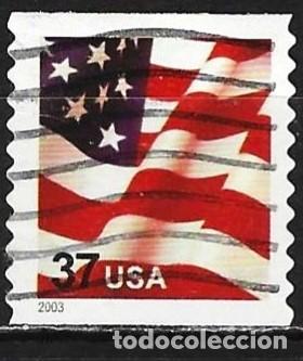 Sellos: Estados Unidos 2002 - Mi 3587 BC - YT 3331d - Bandera ( Dentado 10&frac14; )