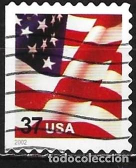 Sellos: Estados Unidos 2002 - Mi 3587 BDr - YT 3331c - Bandera ( Dentado 10&frac14; x 10&frac34; )