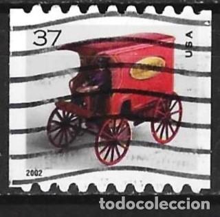 Sellos: Estados Unidos 2002 - Mi 3619I BC - YT 3355a -Juguete antiguo: Cami&oacute;n de correos