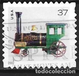 Sellos: Estados Unidos 2002 - Mi 3589 BDo - YT 3325 -Juguete antiguo: Locomotora