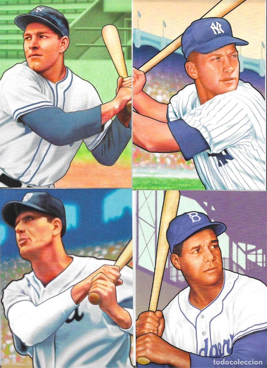 Sellos: Bateadores de B&eacute;isbol Lote de 4 Postales con Sellos. Emitidas por USPS 10,5 x 15,5 cms.