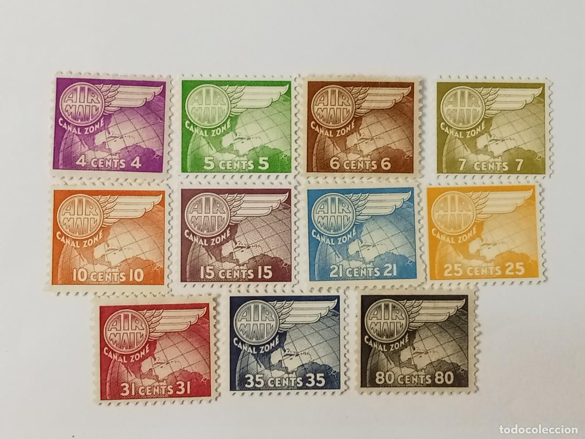Sellos: ZONA DEL CANAL , POSESI&Oacute;N DE ESTADOS UNIDOS, A&Ntilde;O 1951, SCOTT#C21-C31* CON GOMA Y SE&Ntilde;AL DE CHARNELA.