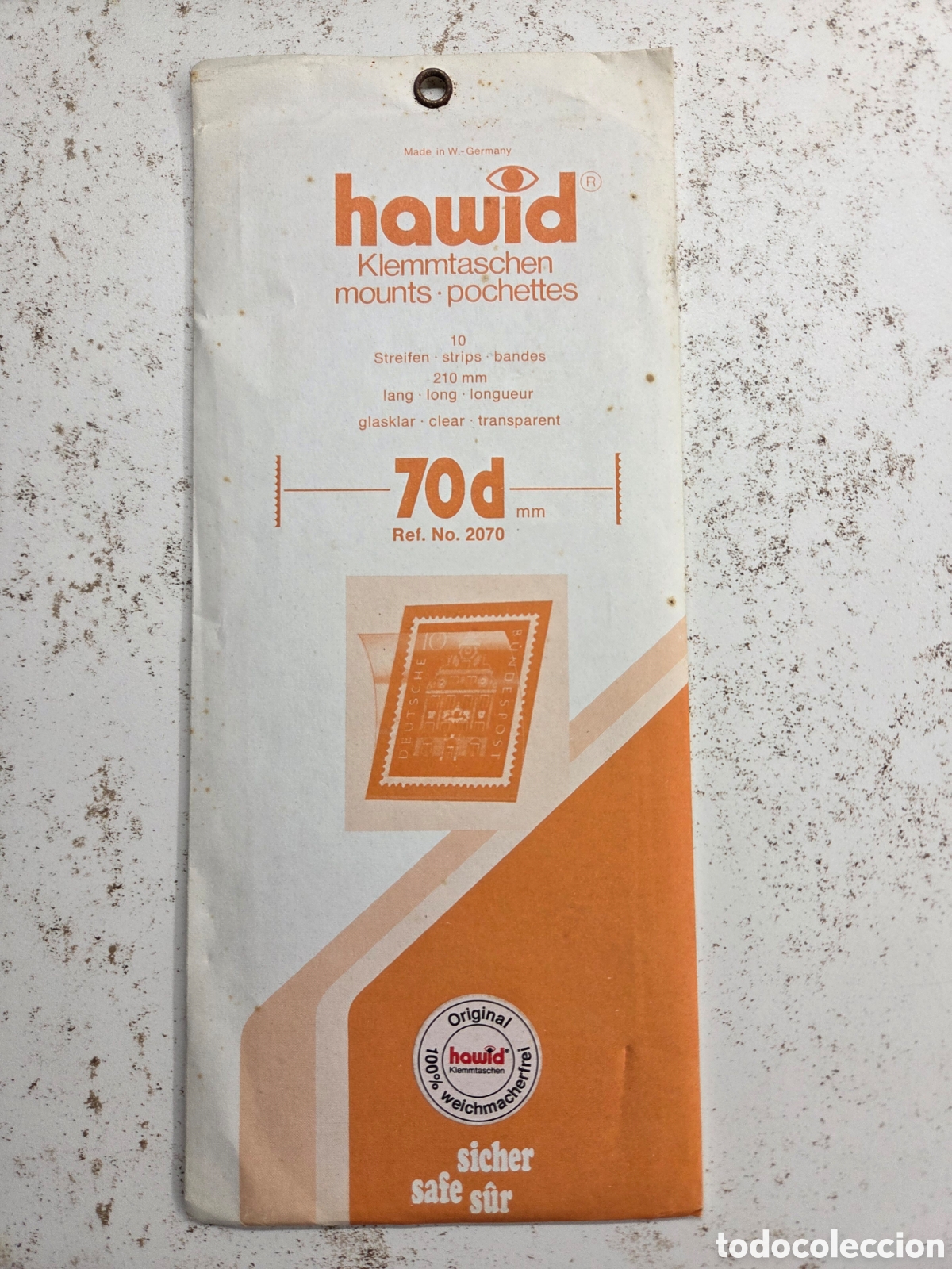 Sellos: Filoestuches transparentes hawid 70x210