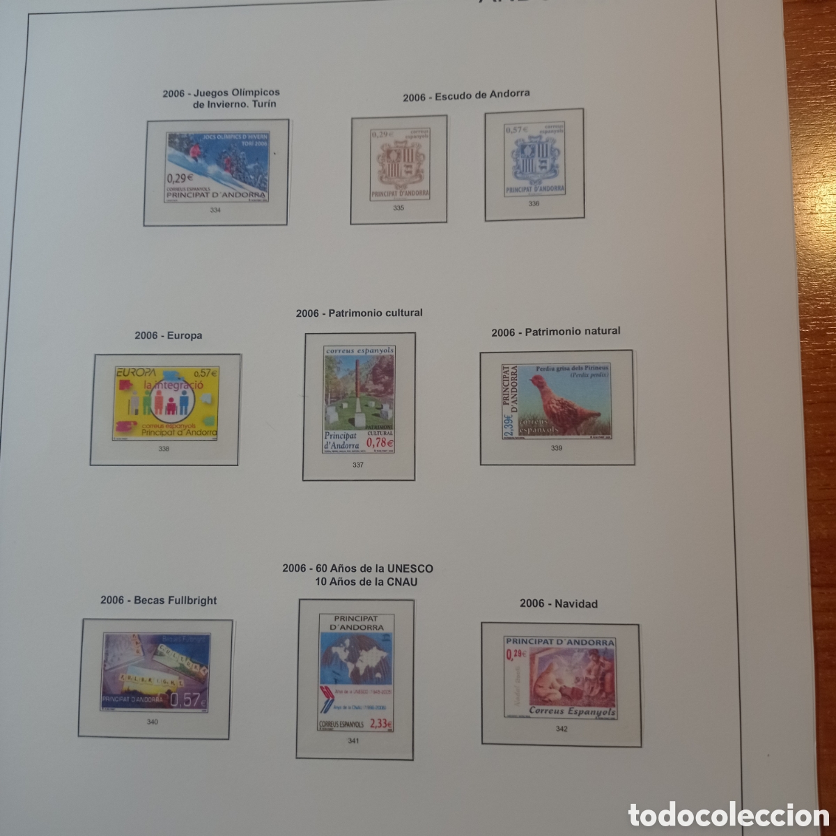 Sellos: Suplemento edifil 2006 Andorra espa&ntilde;ola montado blanco segunda mano