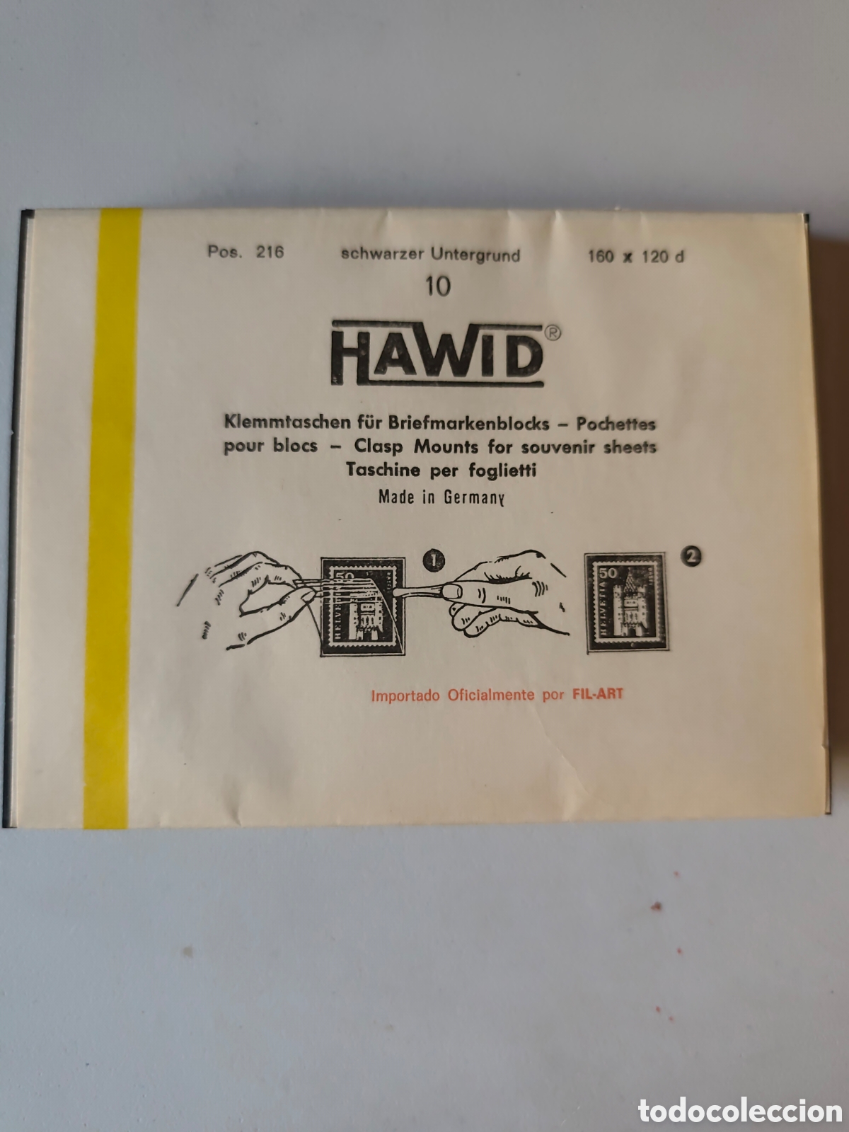 Stamps: Lote 9 Tiras Hawid 160x120 Negro