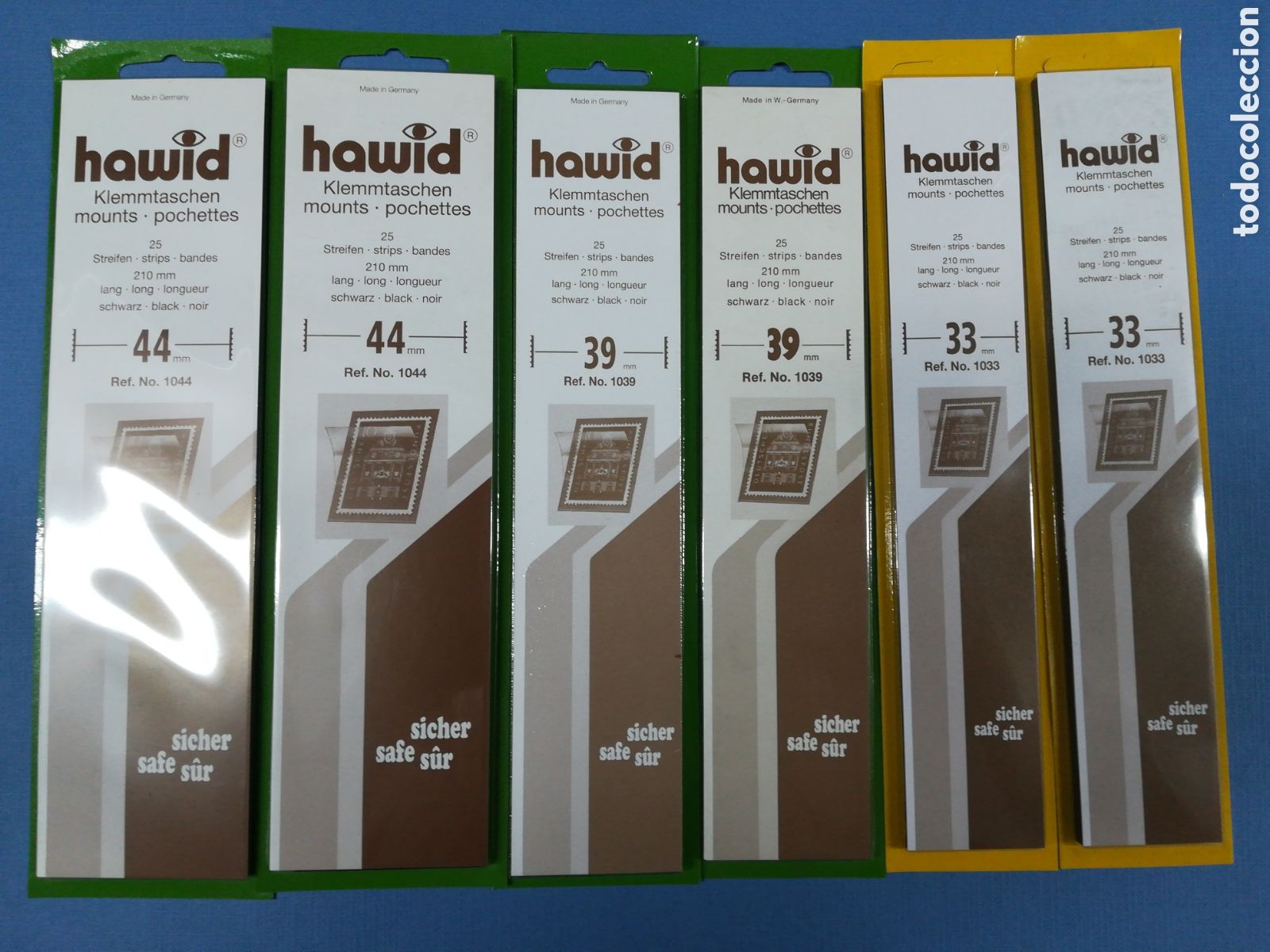 Timbres: Conjunto de 6 tiras hawid negras