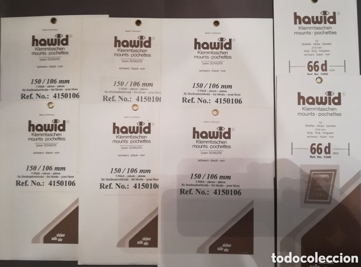 Sellos: Conjunto de 8 estuches Hawid negros