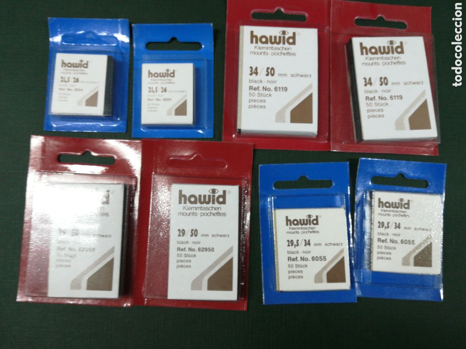 Sellos: Conjunto de 8 paquetes de estuches hawid negros