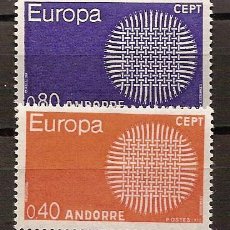 Sellos: ANDORRA FRANCESA,EUROPA CEPT 1970,SERIE COMPLETA,NUEVA CON GOMA. Lote 26985223