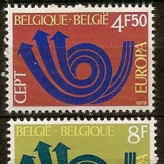 Sellos: BELGICA,EUROPA CEPT,AÑO 1973,SERIE COMPLETA,NUEVA CON GOMA.