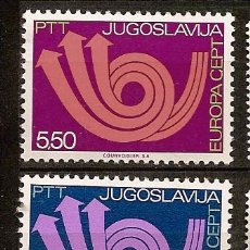 Sellos: YUGOSLAVIA,EUROPA CEPT,AÑO 1973,SERIE COMPLETA,NUEVA CON GOMA.