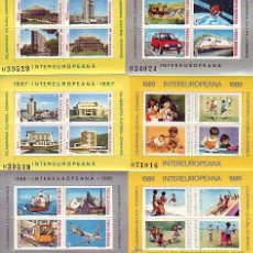 Sellos: RUMANIA, INTEREUROPEANA, 1987/89. Lote 48456332