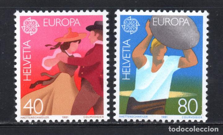 Sellos: SUIZA 1126/27** - A&Ntilde;O 1981 - EUROPA - FOLKLORE