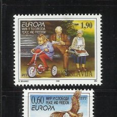Sellos: EUROPA CEPT AÑO 1995. YUGOSLAVIA. NUEVOS SIN CHARNELA. YVERT 2572/73**. Lote 144163362
