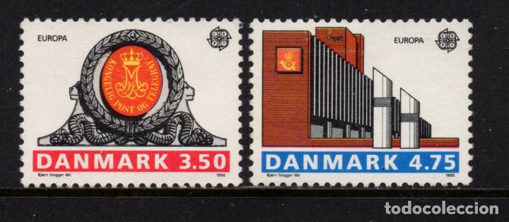 Sellos: DINAMARCA 978/79** - A&Ntilde;O 1990 - EUROPA - EDIFICIOS POSTALES - Foto 1