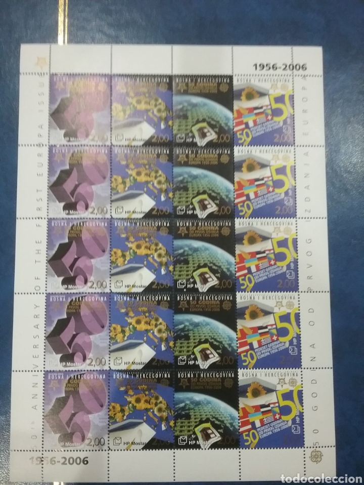 Stamps: HB(Minipliego) Bosnia - Herzegovina(Adn Croata) nuevo/2006/CEPT/50Aniv/1a/serie/europa/flora/girasol