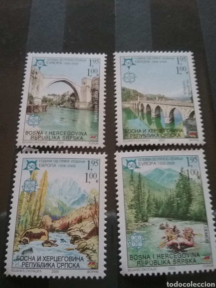Stamps: Sellos Bosnia-Herzegovina nuevos (Adm Serbia)/Dentado/2005/CEPT/puente/50A/1a/serie/europa/rio/natu