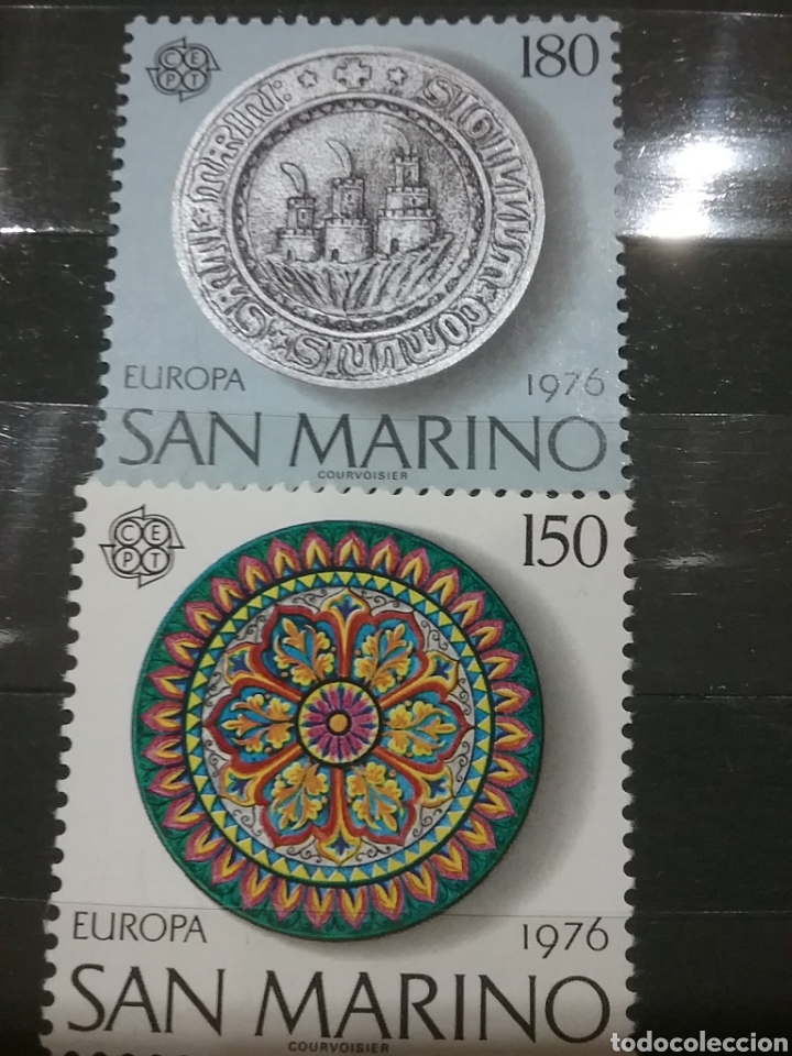 Sellos: Sellos de San Marino nuevos/1976/europa/CEPT/arte/platos/plata/ceramica/flores/artesania/alfarero/