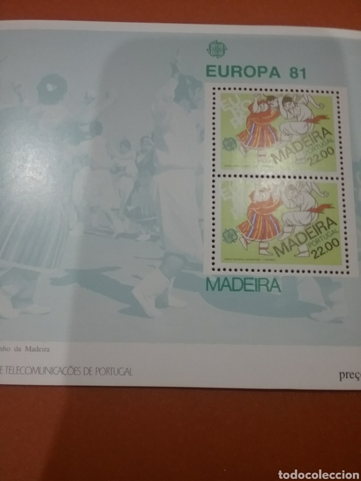 Sellos: HB Madeira nueva/1981/europa/CEPT/bailarines/danza/trajes/disfraces/servicio/union/postal/correos/