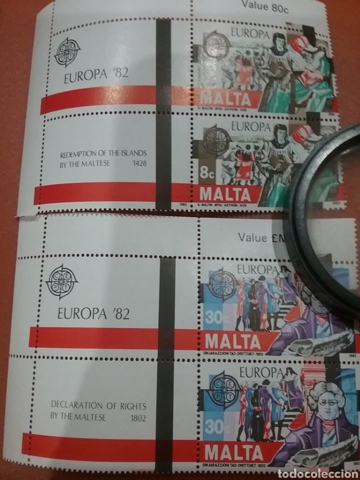 Sellos: Sellos Malta nuevos/1982/europa/CEPT/derechos/documentos/acontecimientos/reyes/jefe/estado/palacios/