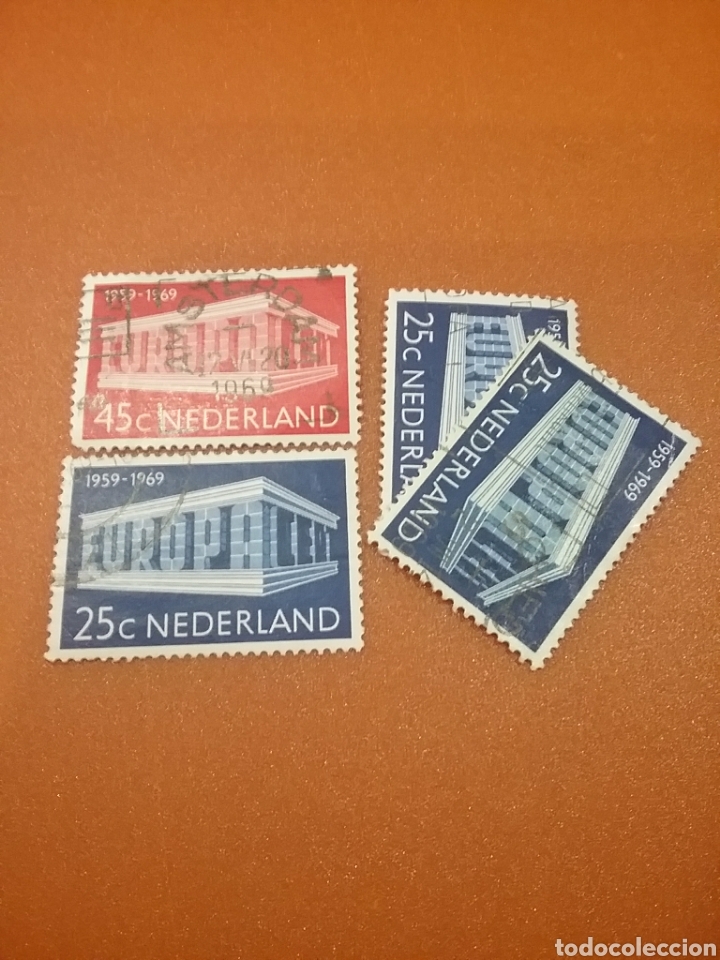 Timbres: Sellos Holanda (P. Bajos) mtdos/1969/europa/CEPT/letras/templo/arte/arquitectura/dise&ntilde;o/comun