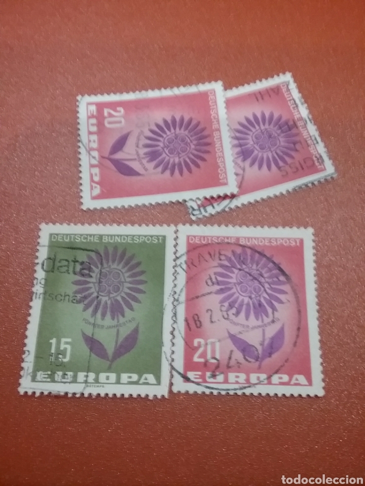 Briefmarken: Sellos Alemania, R. Federal mtdos/1964/5Aniv/CEPT/europa/flores/flora/22 petalos/simbolos/naturaleza