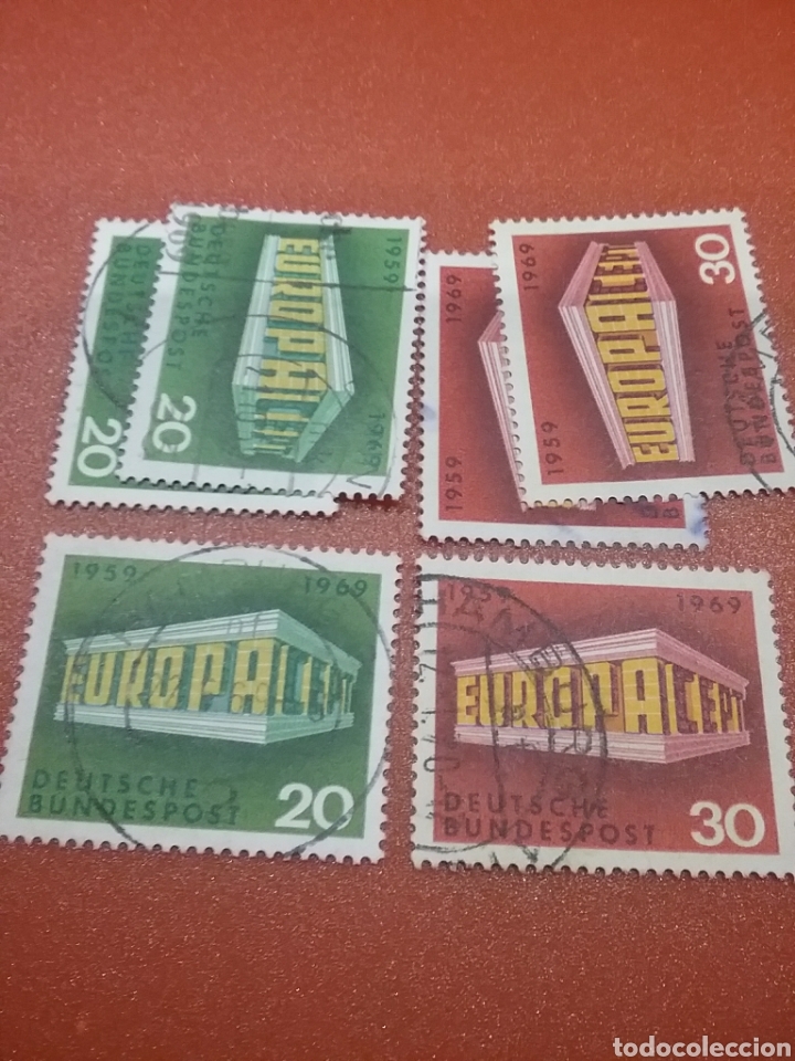 Briefmarken: Sellos Alemania, R. Federal mtdos/1969/Europa/CEPT/edificios/templo/letras/construccion/arquitectura