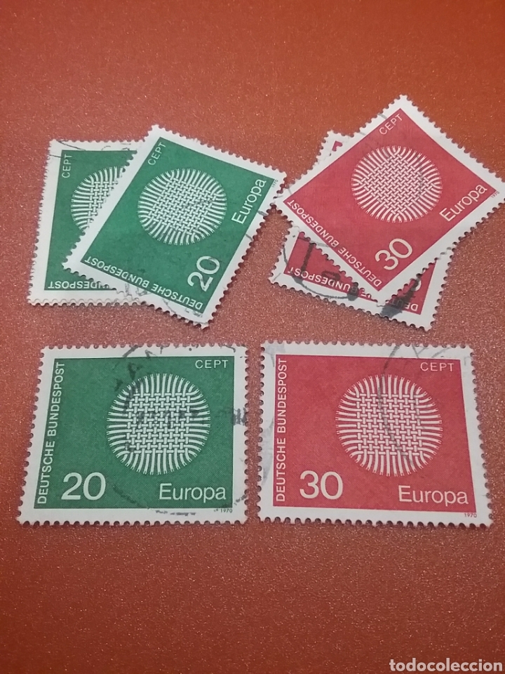 Briefmarken: Sellos Alemania, R. Federal mtdos/1970/Europa/lazos/union/CEPT/simbolos/emblema