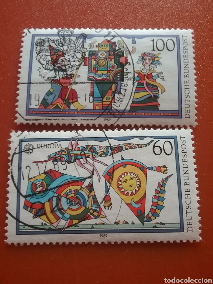 Briefmarken: Sellos Alemania R Federal mtdos/1989/Europa/CEPT/infancia/marionetas/cometas/juegos/teatro/robot/dra