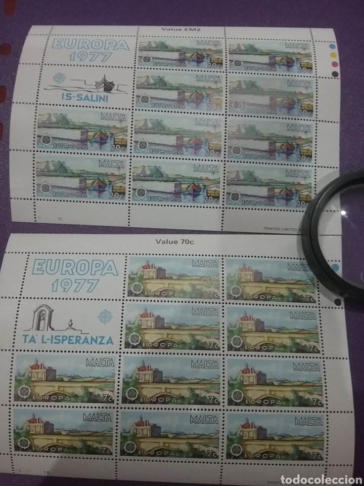 Stamps: Sellos/MP Malta nuevos/1977/europa/CEPT/union/postal/paisajes/puente/barcos/barcaza/transporte/natur