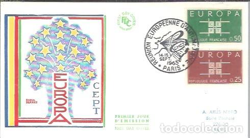 Sellos: FDC 1963 FRANCIA - Foto 1