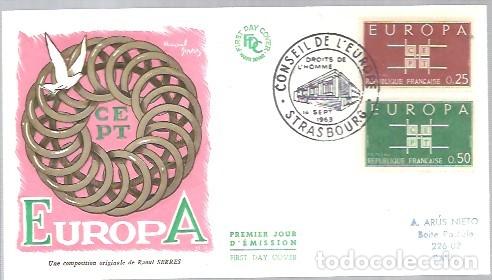 Sellos: FDC 1963 FRANCIA - Foto 1