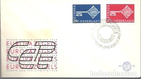 Sellos: FDC HOLANDA 1968 - Foto 1