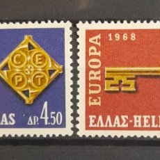 Sellos: GRECIA 1968 TEMA EUROPA CEPT SERIE DE SELLOS NUEVOS. Lote 315412108