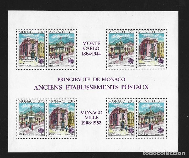 Sellos: M&Oacute;NACO HB 49** - A&Ntilde;O 1990 - EUROPA - EDIFICIOS POSTALES - Foto 1