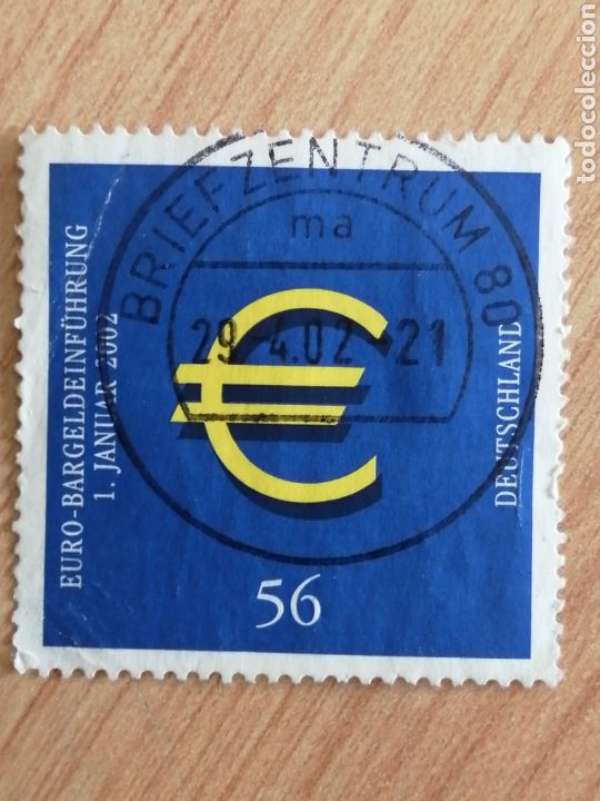Sellos: Introducci&oacute;n del &euro;uro como moneda &uacute;nica europea.