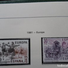 Sellos: 1981, EUROPA-CEPT, EDIFIL 2615/16. Lote 380587009