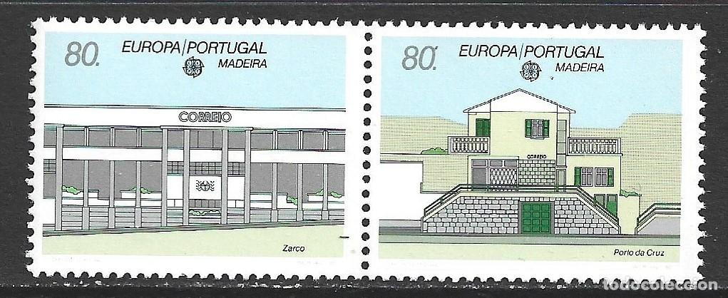 Sellos: MADEIRA 140/41** - A&Ntilde;O 1990 - EUROPA - EDIFICIOS POSTALES - Foto 1