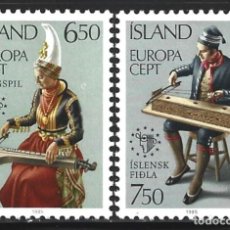 Sellos: ISLANDIA 585/86** - AÑO 1985 - EUROPA - AÑO EUROPEO DE LA MUSICA. Lote 402898459