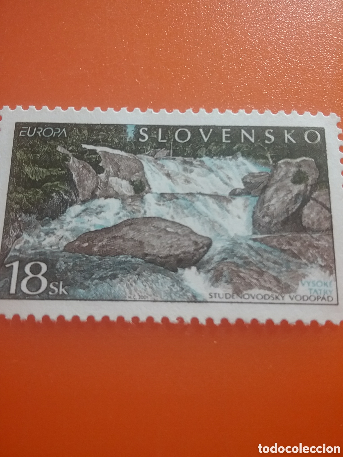 Selos: Sello Eslovaquia(Slovensko) nuevo 2001. Emisi&oacute;n conjunta EUROPA.CEPT.Agua, fuente riqueza.Naturaleza