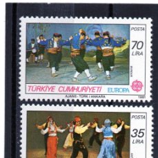 Sellos: TURQUIA SERIE COMPLETA AÑO 1981 YVERT NR. 2318/19 NUEVA EUROPA CEPT