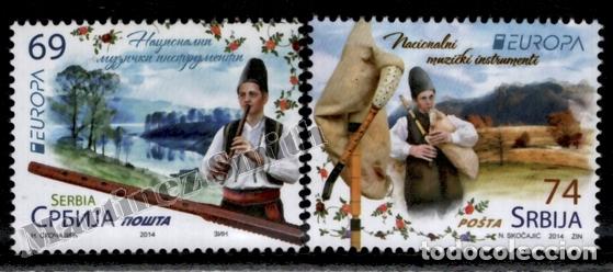 Selos: Serbia Tema Europa Cept. 2014 Yv. 543/44, Instrumentos Musicales