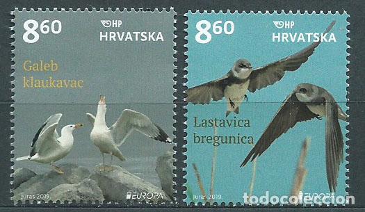 Briefmarken: Tema Europa 2019 Croacia Yvert 1263/64 ** Mnh Aves