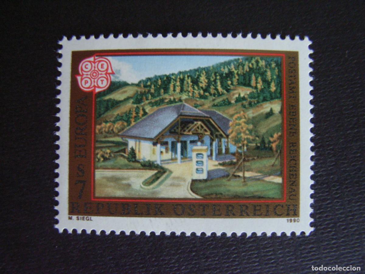 Sellos: AUSTRIA N&ordm; YVERT 1817***A&Ntilde;O 1990. EUROPA. EDIFICIO POSTAL - Foto 1